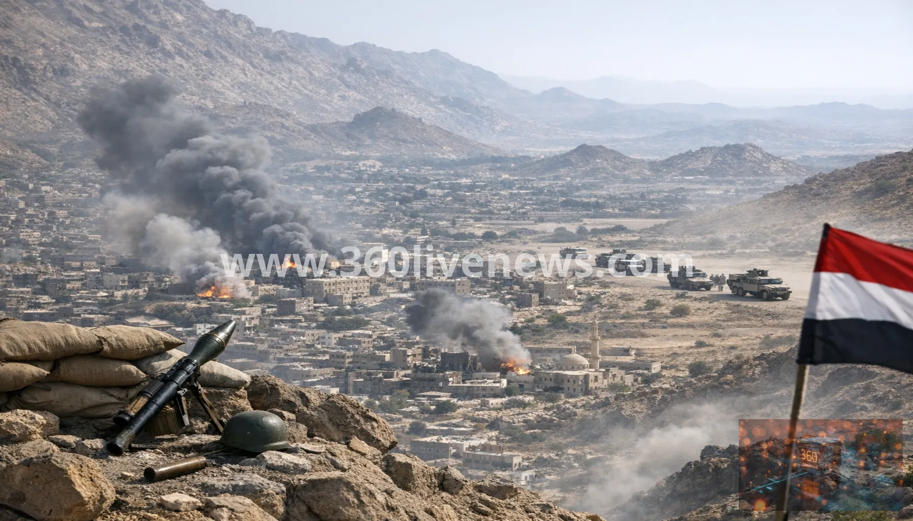 Yemeni government says it carried out nine air strikes in Taiz as fighting continues south of city