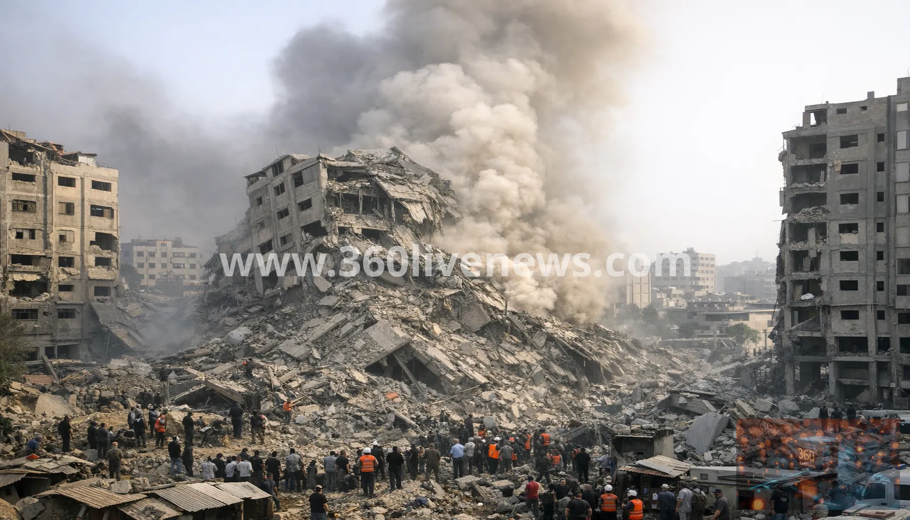 At least 20 killed as war-damaged Gaza City building collapses amid rescue efforts