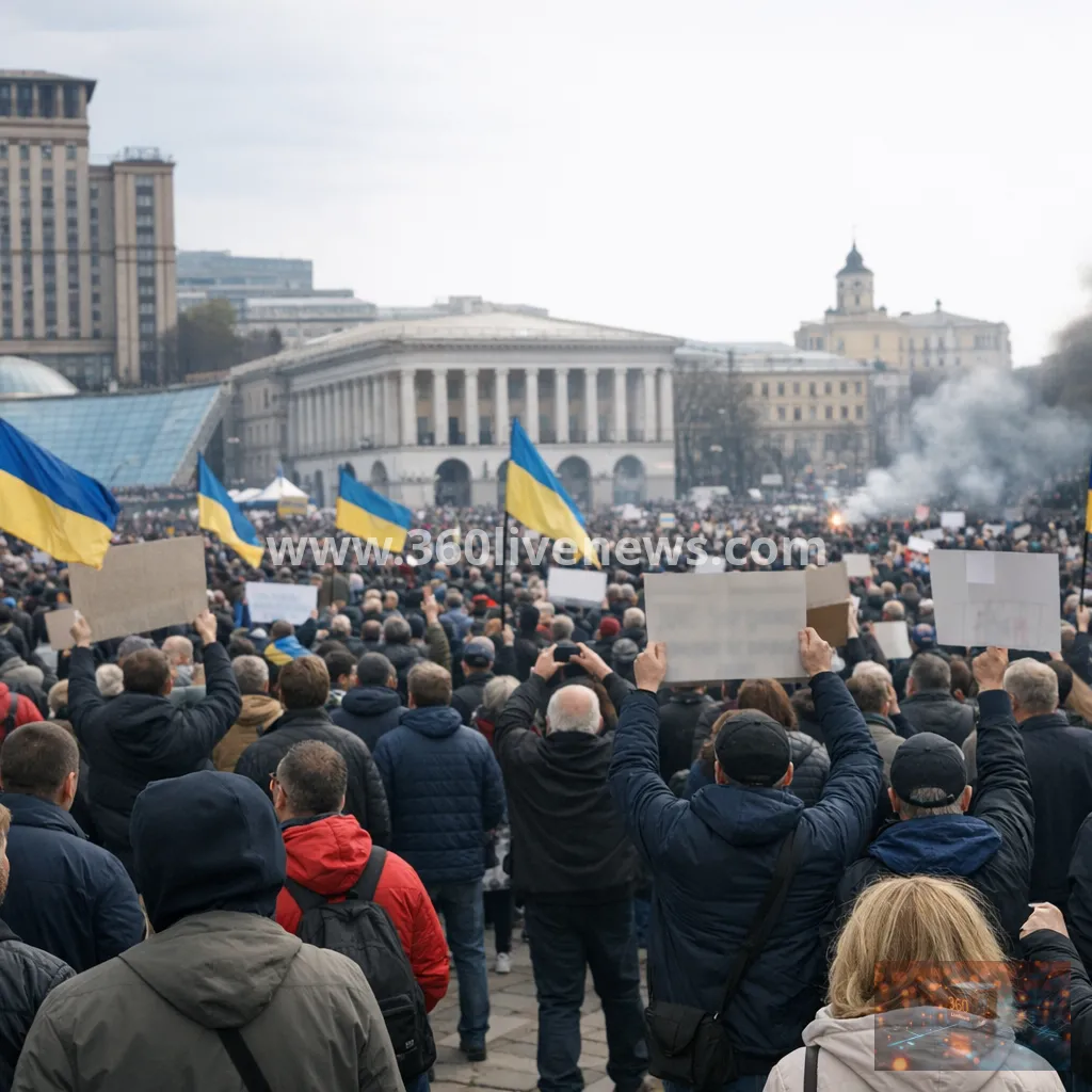 Protests spread across Ukraine as parliament prepares to vote on wartime government