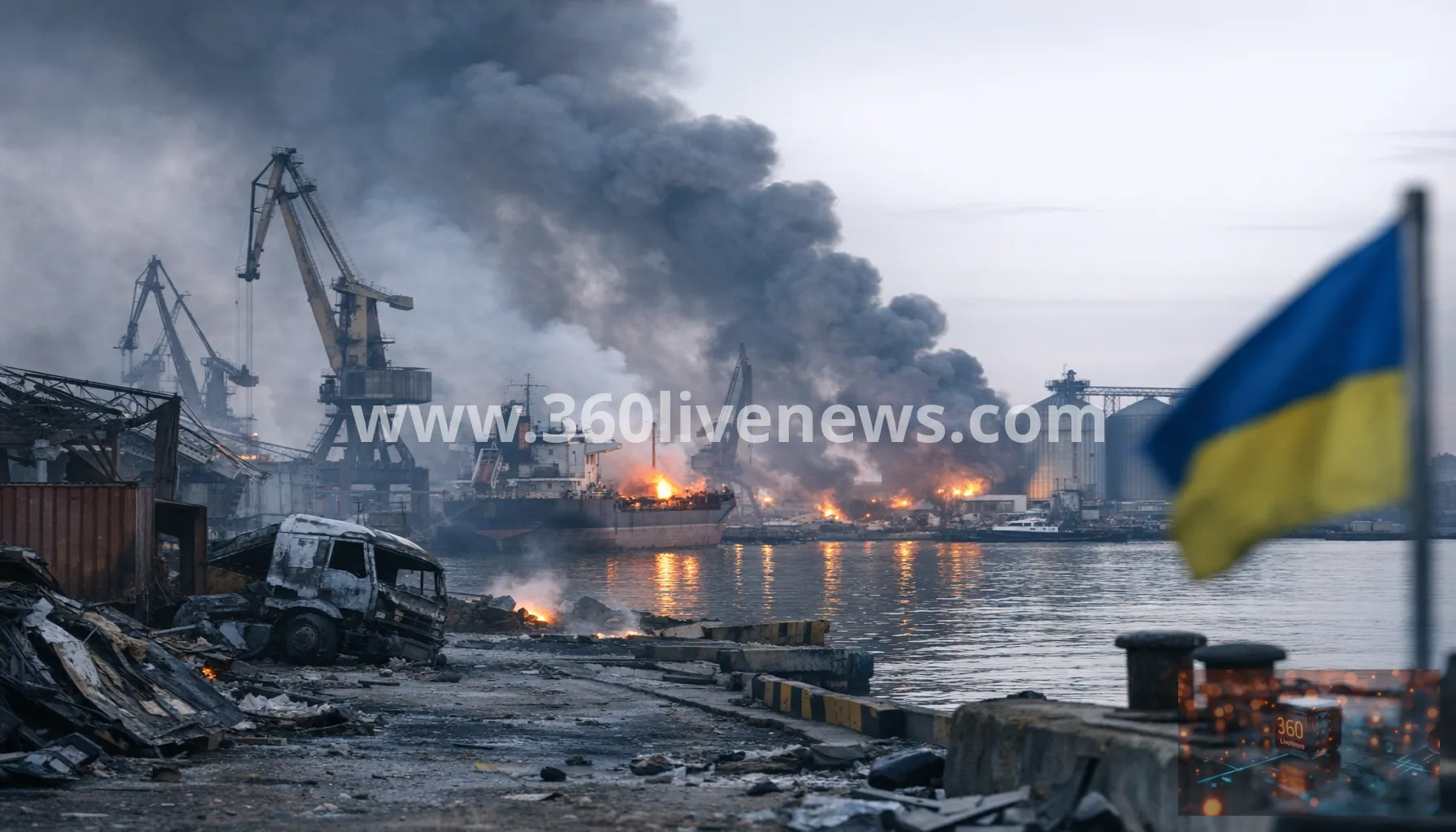 Russian strikes hit Ukrainian port infrastructure and vessels as deaths rise in Mykolaiv, Kherson and Odesa