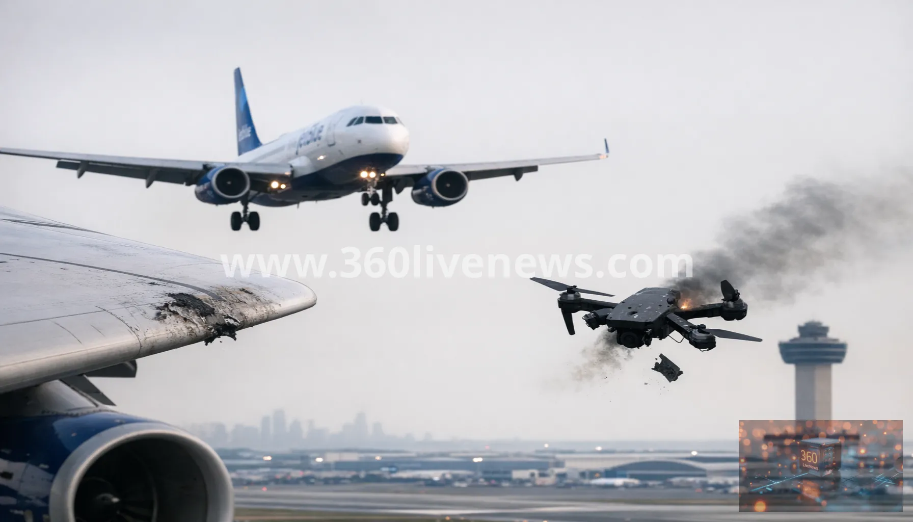 JetBlue pilot reports drone strike on approach to JFK airport