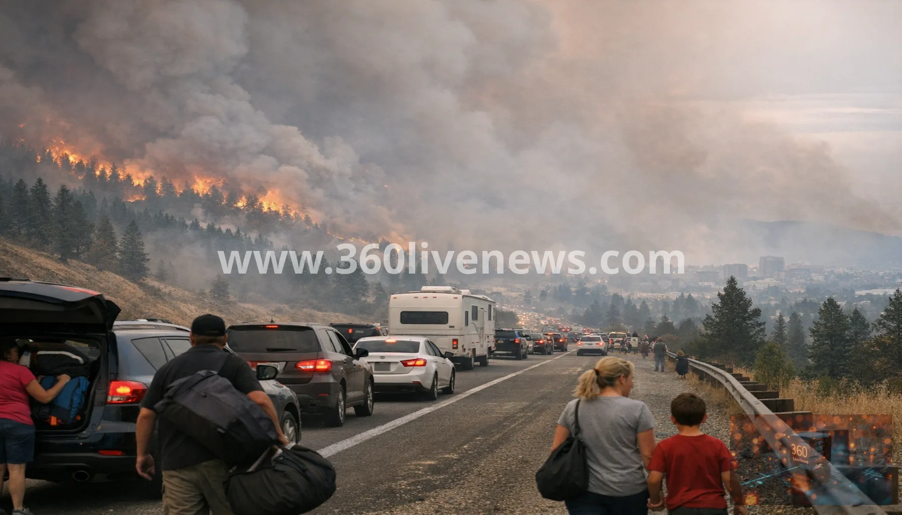 Washington state wildfires force mass evacuations around Spokane