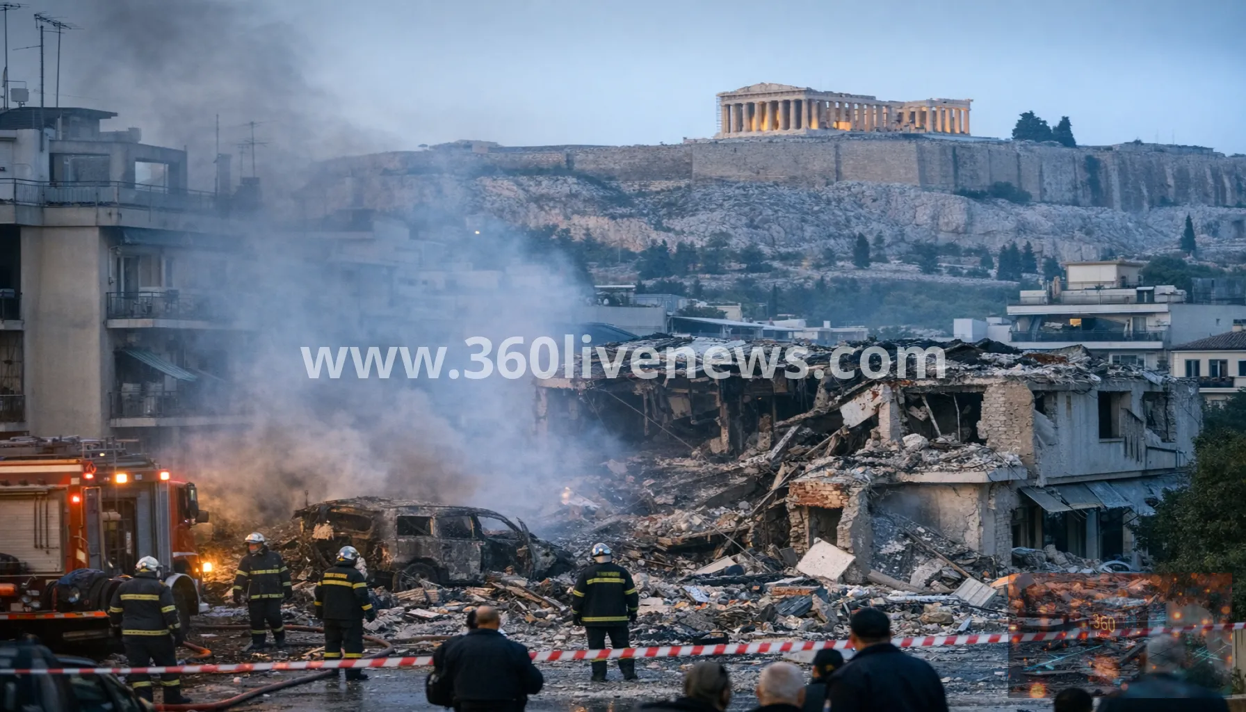 At least two dead after explosion destroys building near Athens Acropolis