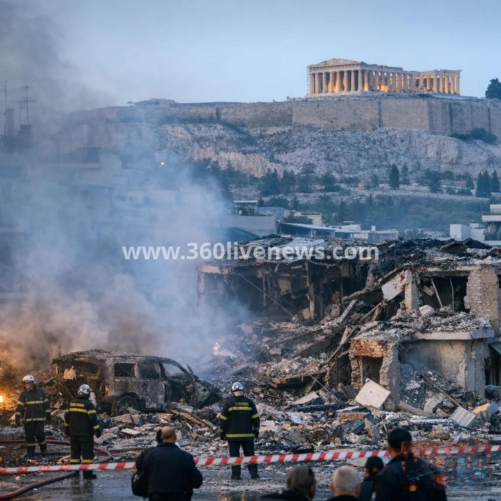At least two dead after explosion destroys building near Athens Acropolis