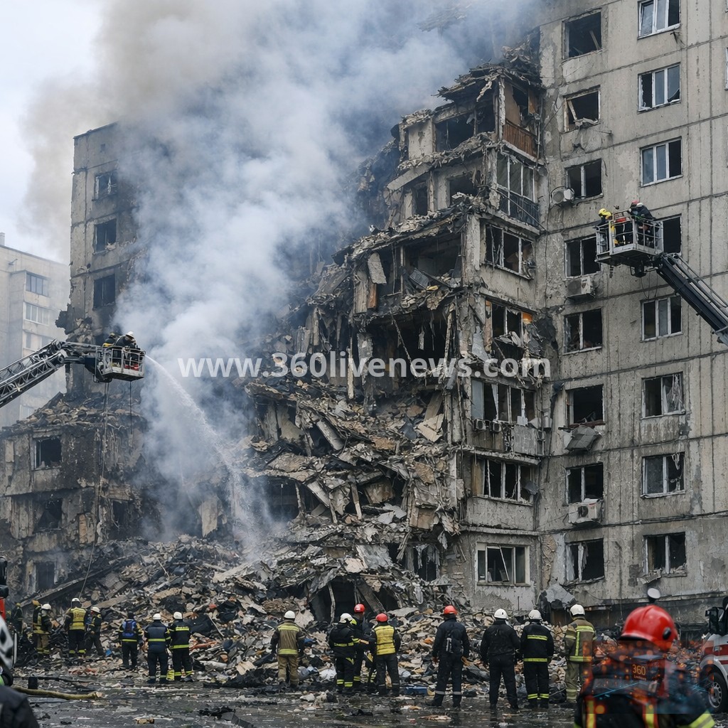 Seven killed in Russian drone strike on Kyiv apartment block