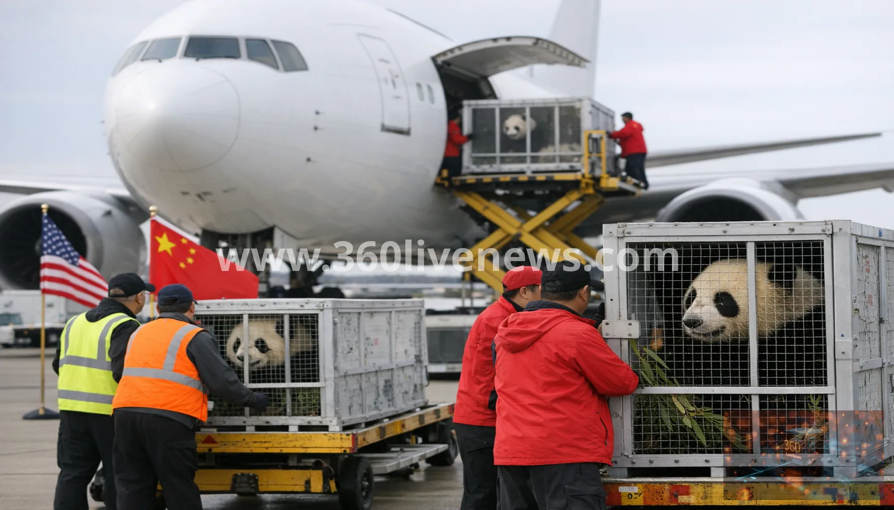 Giant pandas arrive in Atlanta under new 10-year US-China agreement