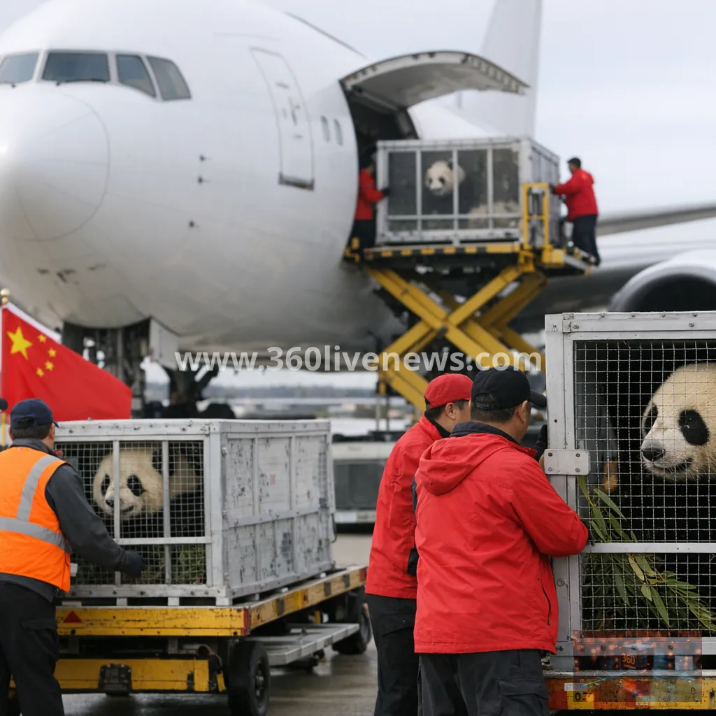 Giant pandas arrive in Atlanta under new 10-year US-China agreement