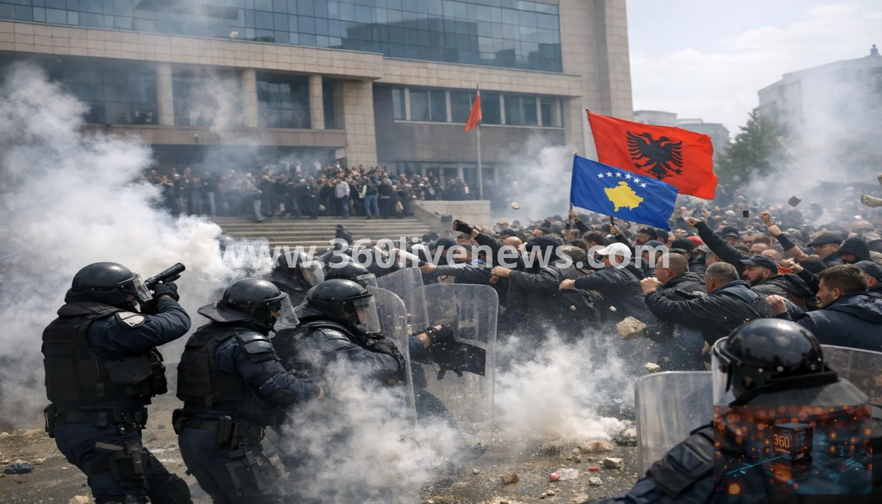 Police clash with Kosovo protesters over bid to curb Hague war crimes court