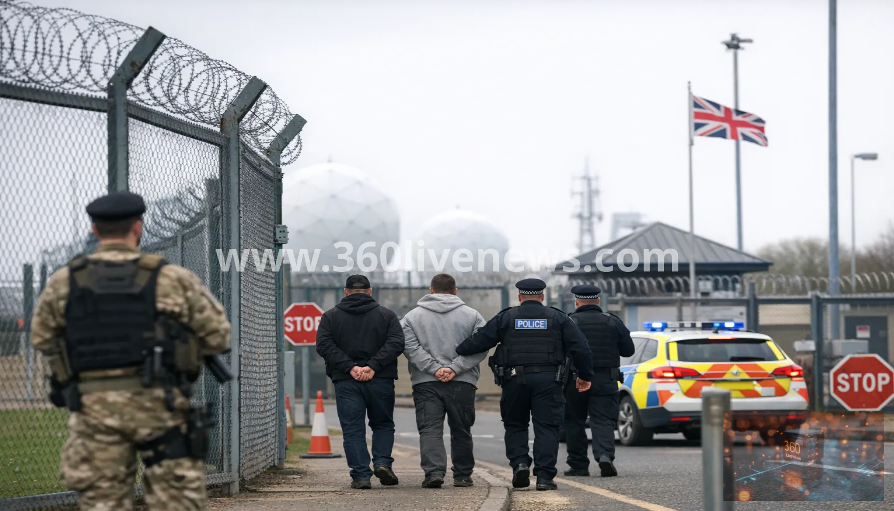 Two Latvian men arrested after perimeter breach at RAF Molesworth in England
