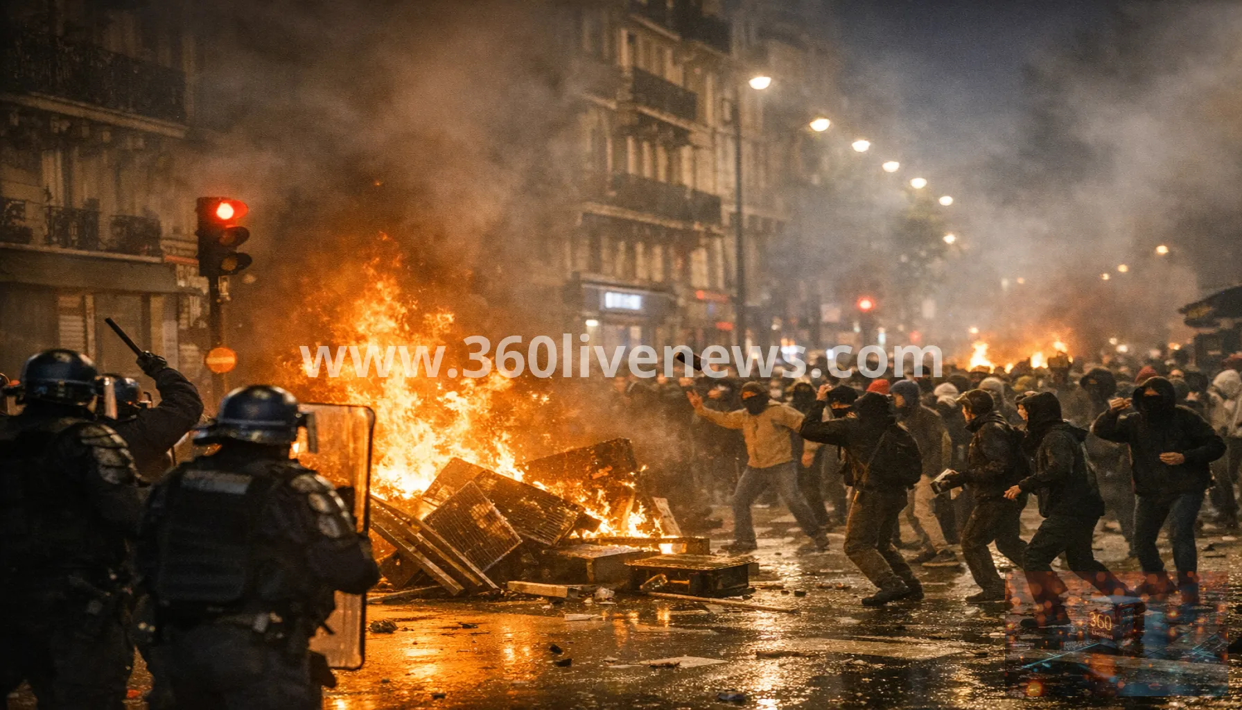 France protests turn violent for a second day amid nearly 1,000 arrests
