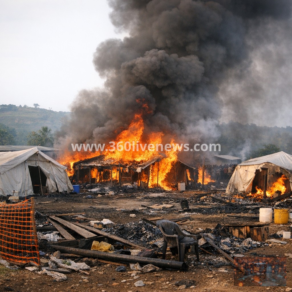 Crowd torches Ebola treatment tents at hospital in DR Congo