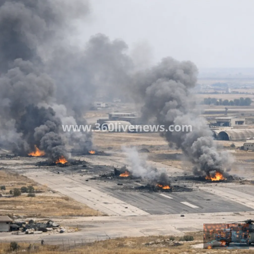 Eight air strikes hit Abu al-Duhur airbase in Syria's Idlib province