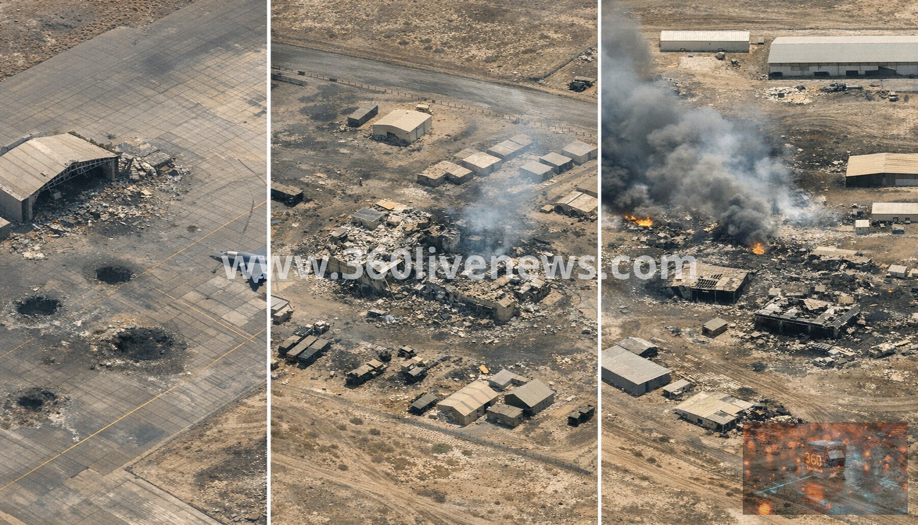 Satellite images show Iran has damaged 20 US military sites across eight Middle East countries