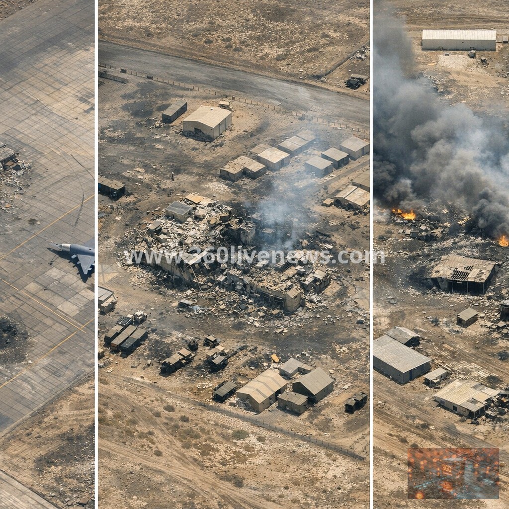 Satellite images show Iran has damaged 20 US military sites across eight Middle East countries