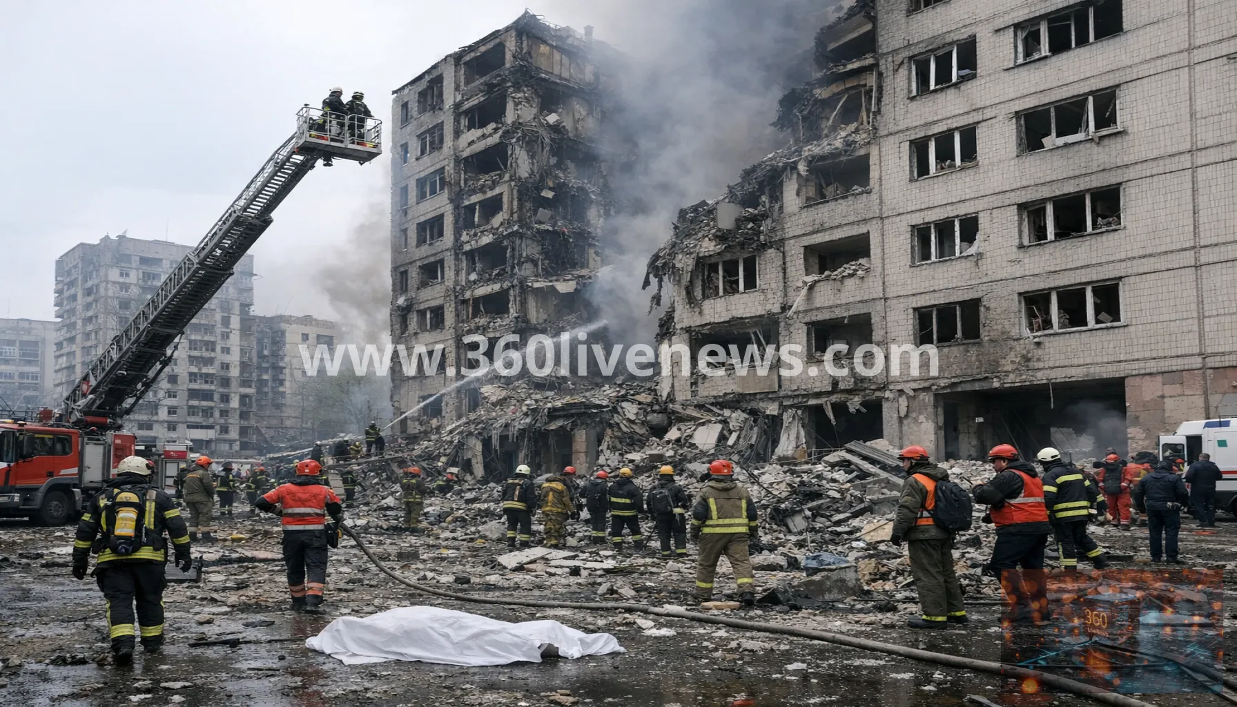 Russian air campaign on Kyiv kills at least 53 as talks resume