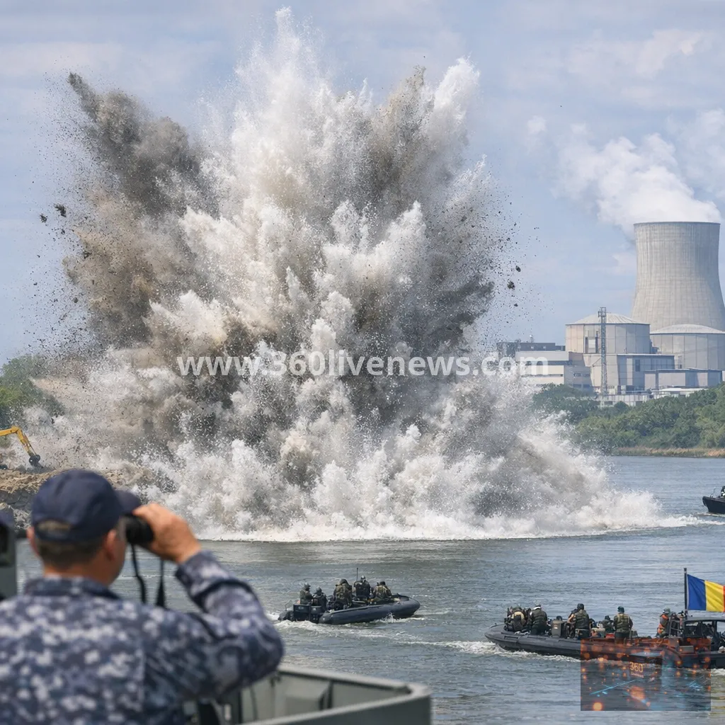 Romania uses controlled blast to divert Danube water to nuclear reactor amid drought crisis