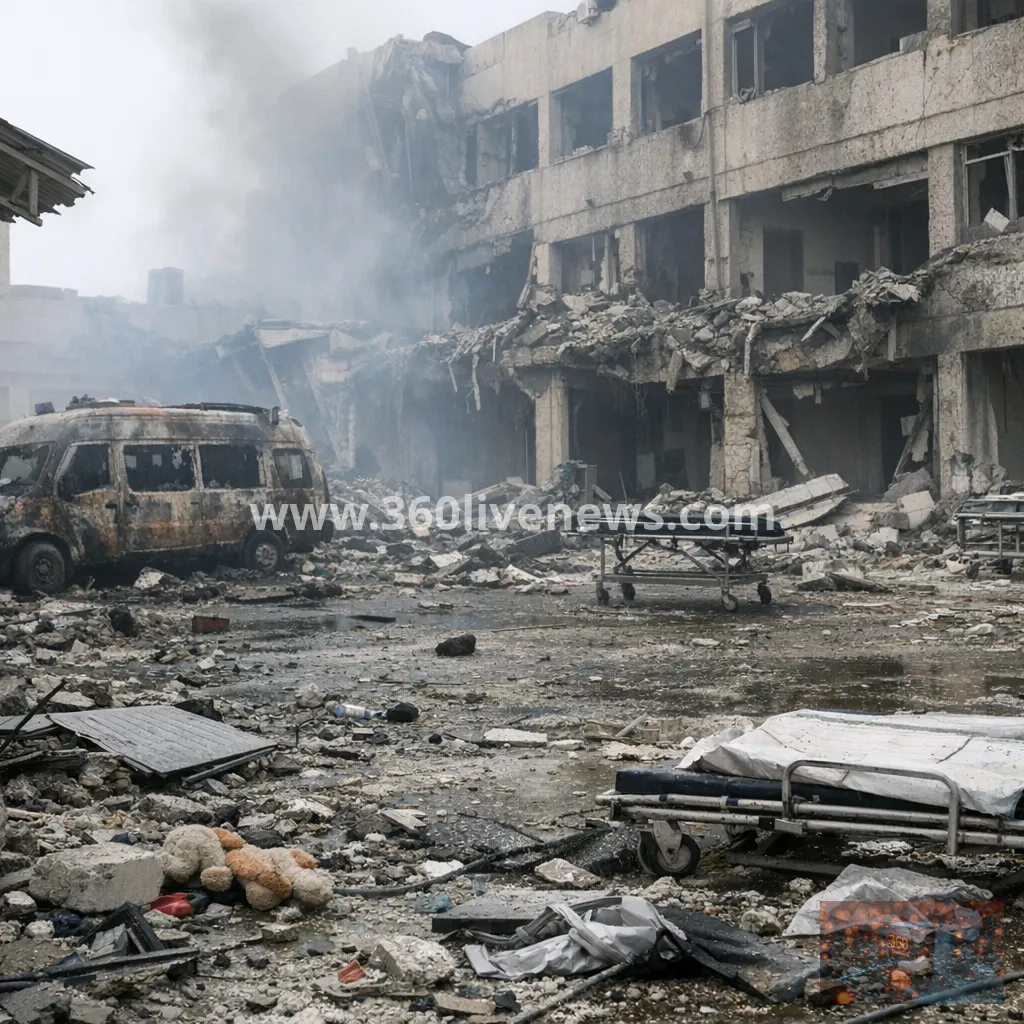 Gaza strikes kill children and aid worker as hospital courtyard hit during week of attacks