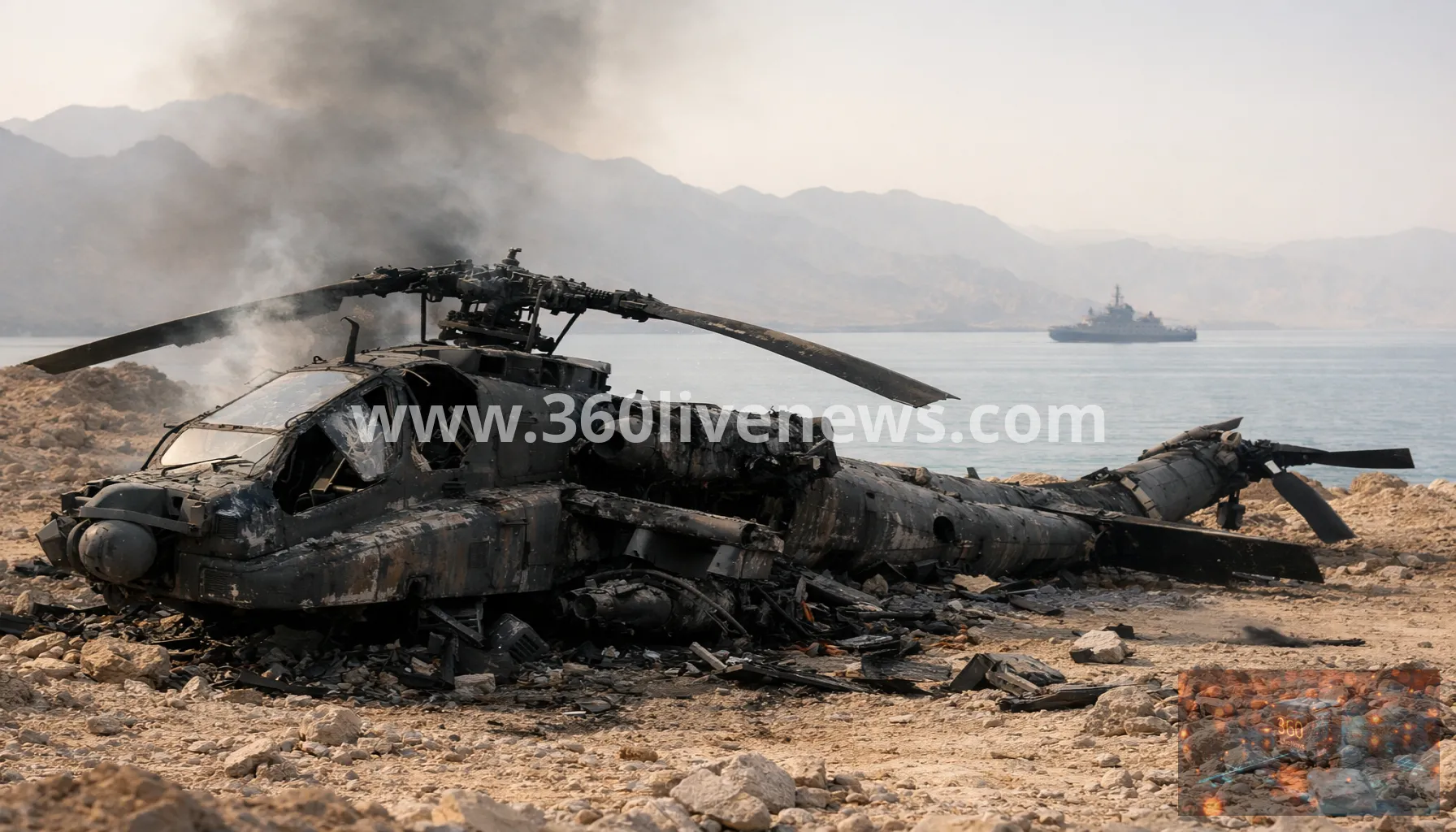 US Apache helicopter goes down near Strait of Hormuz