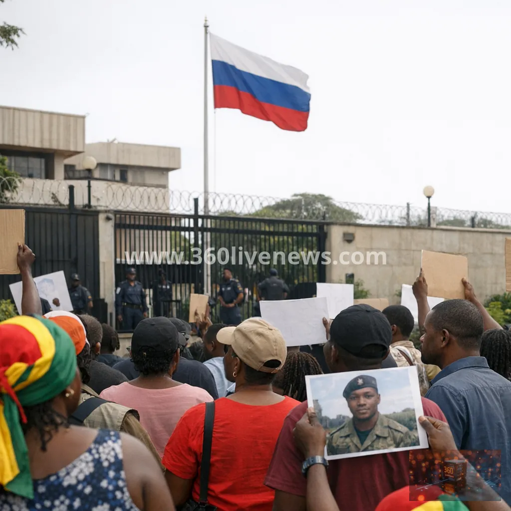 Cameroonian families protest alleged recruitment of relatives into Russia's war in Ukraine
