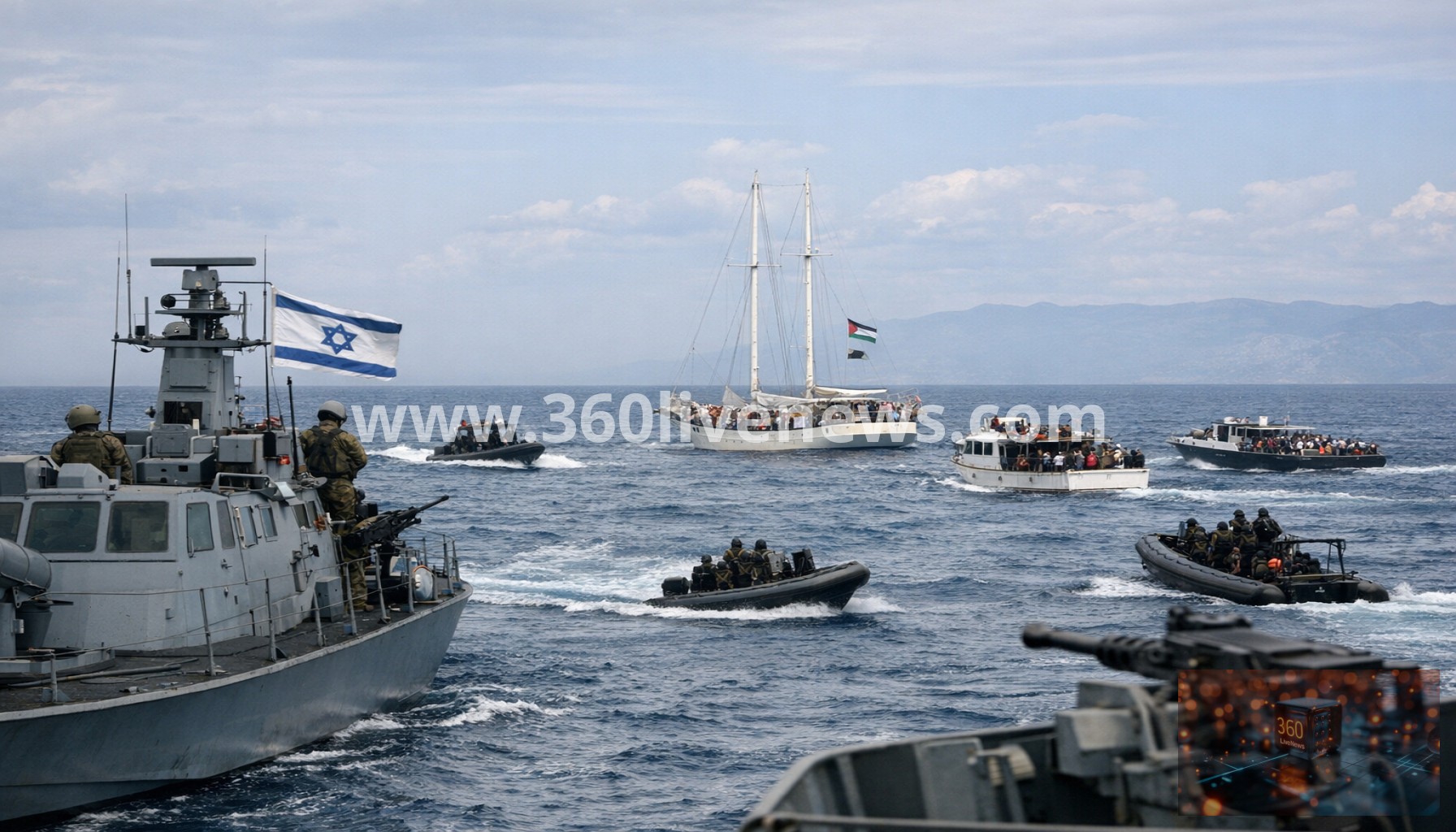 Israel intercepts Gaza aid flotilla in international waters near Greece