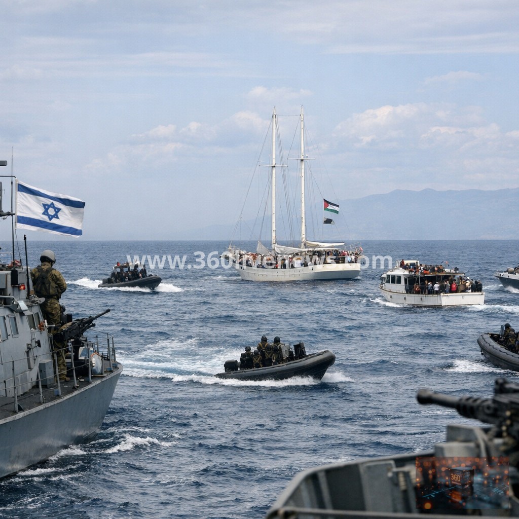 Israeli navy intercepts Gaza aid flotilla near Crete, detains activists