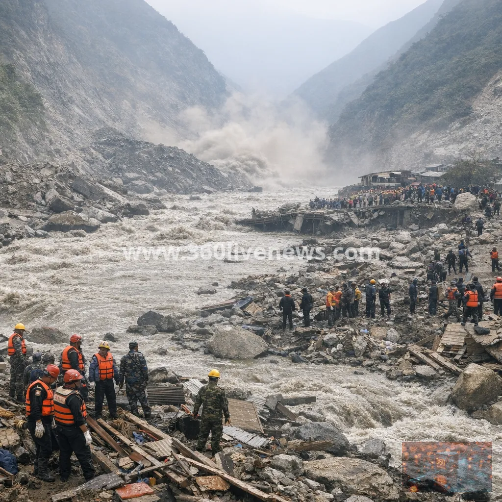Deadly glacier-collapse floods hit Nepal-Tibet border, leaving more than 1,300 missing