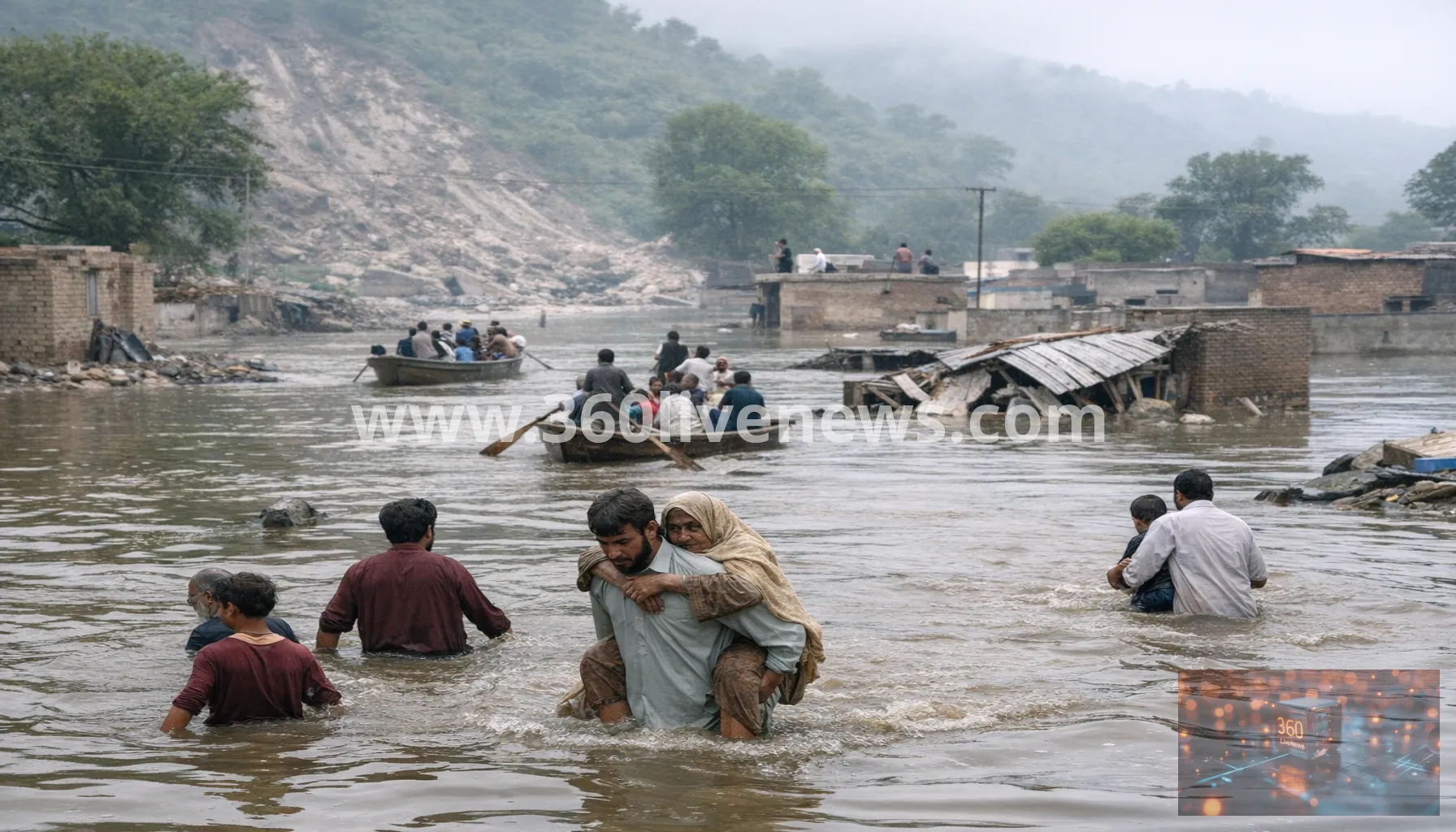 Pakistan faces deadly monsoon flooding as India rejects Chenab river allegations