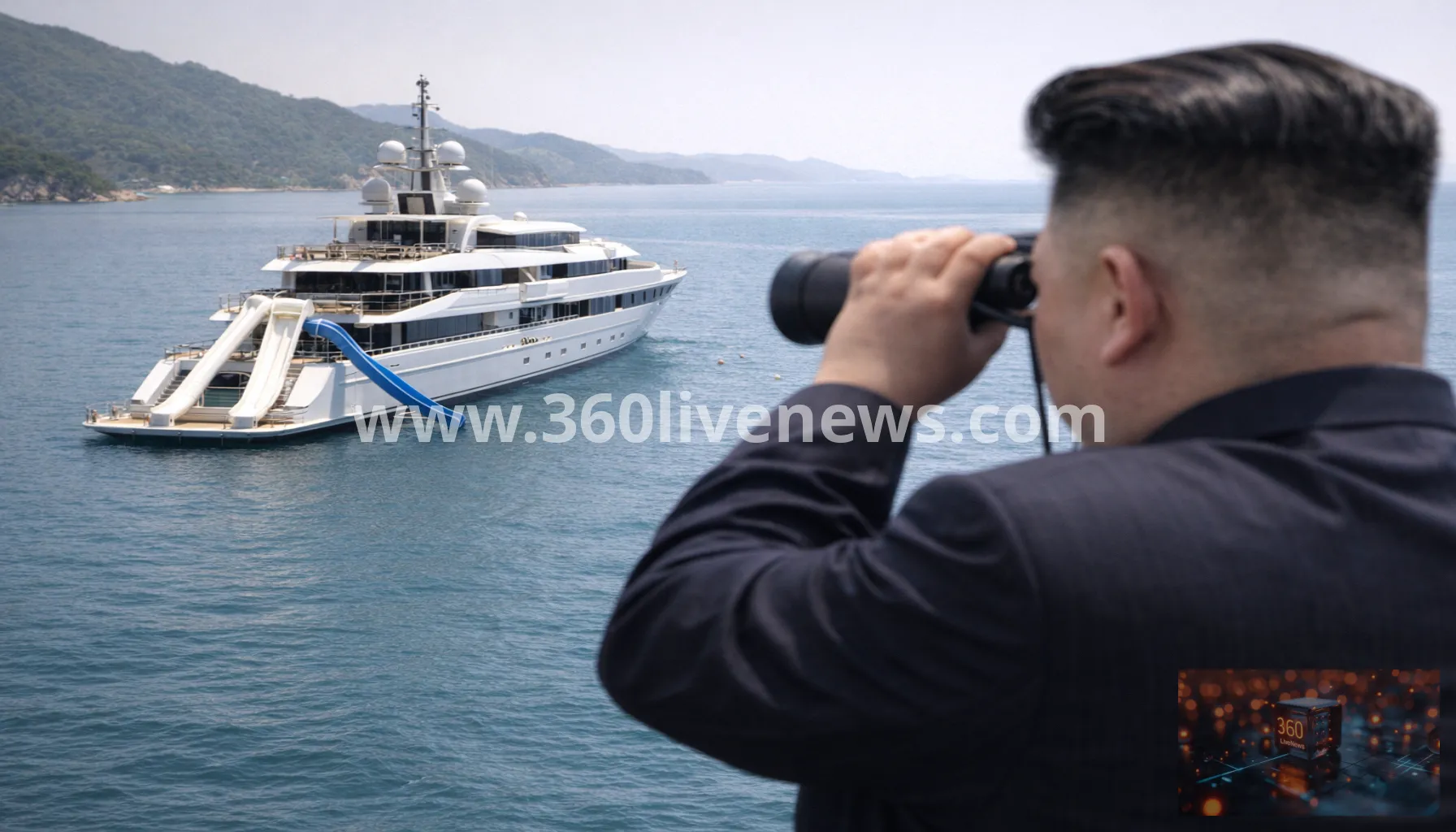 Luxury boat with pool and slides spotted near Kim Jong Un's Wonsan retreat