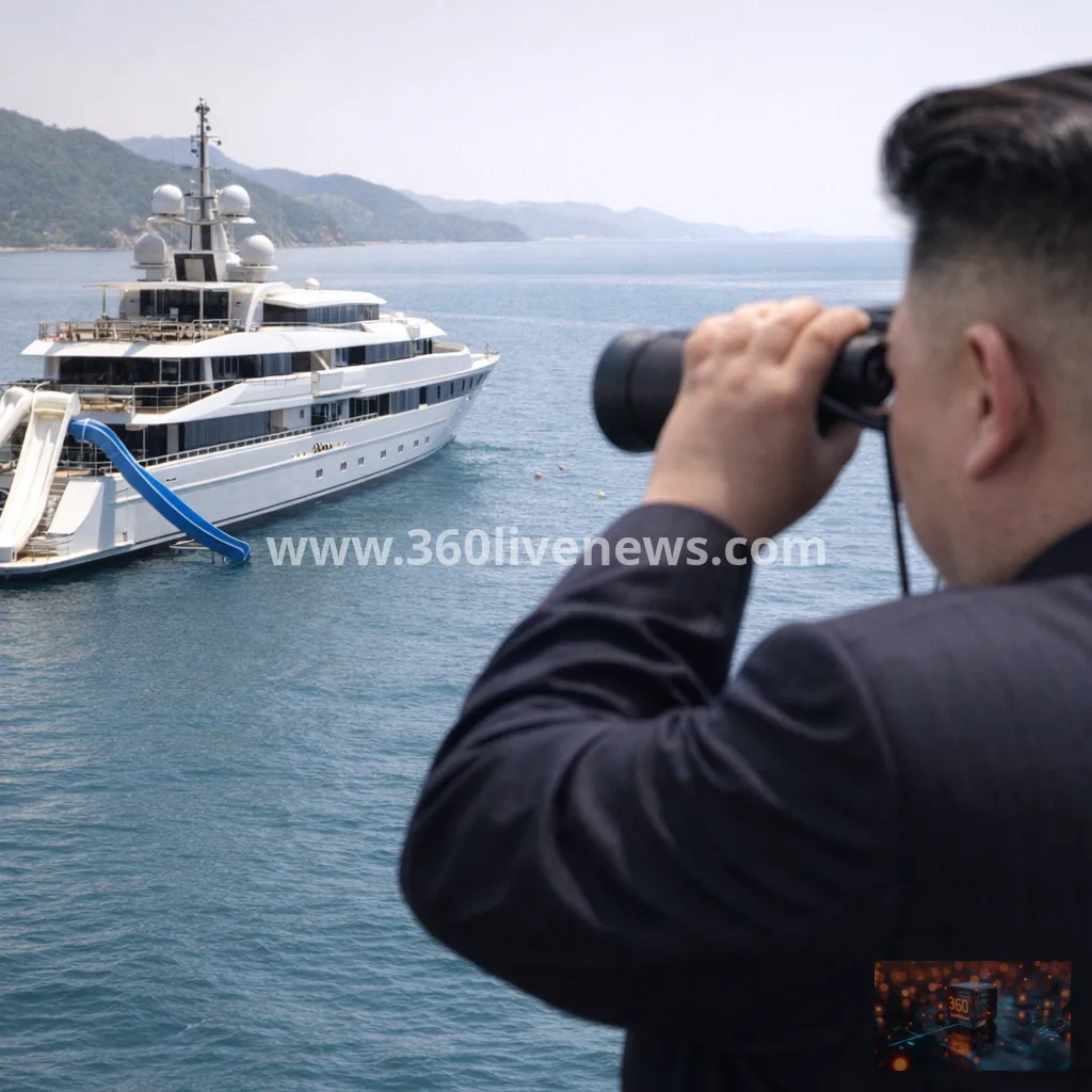 Luxury boat with pool and slides spotted near Kim Jong Un's Wonsan retreat