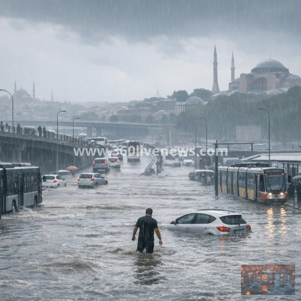 Heavy rain floods Istanbul for a second day, killing at least two and shutting schools