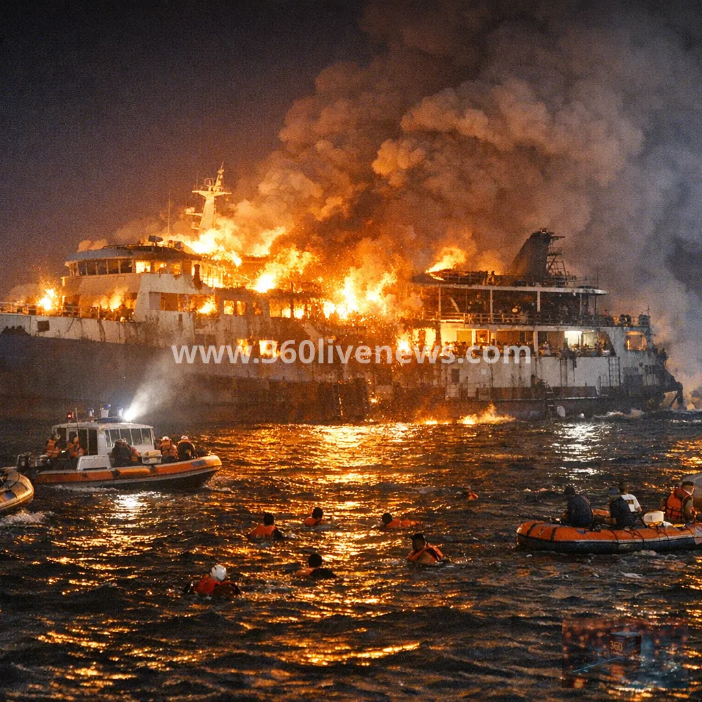 At least five dead and 86 missing after ferry fire off Palawan