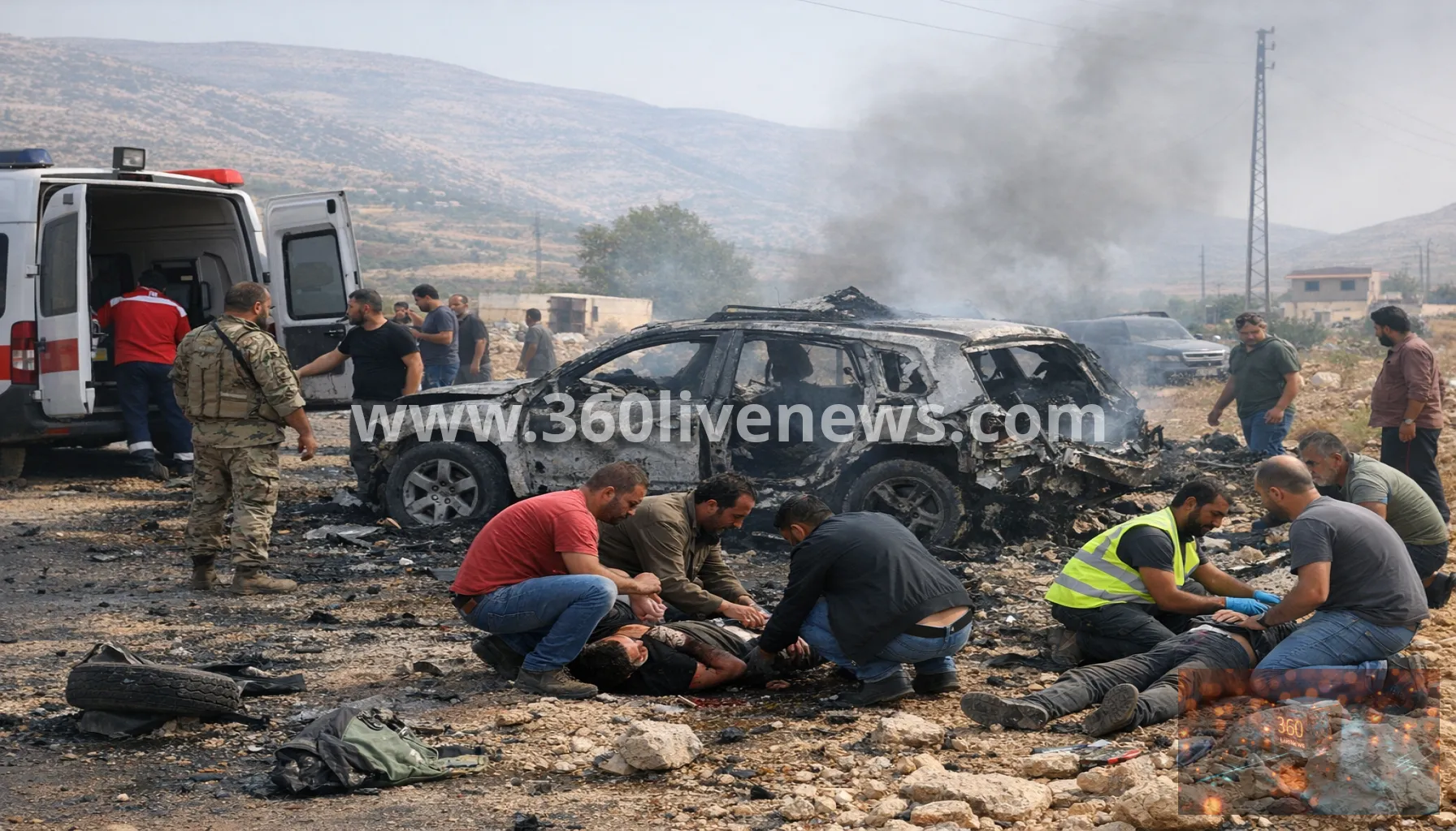 Israeli drone strike wounds six in Lebanon near Syria border