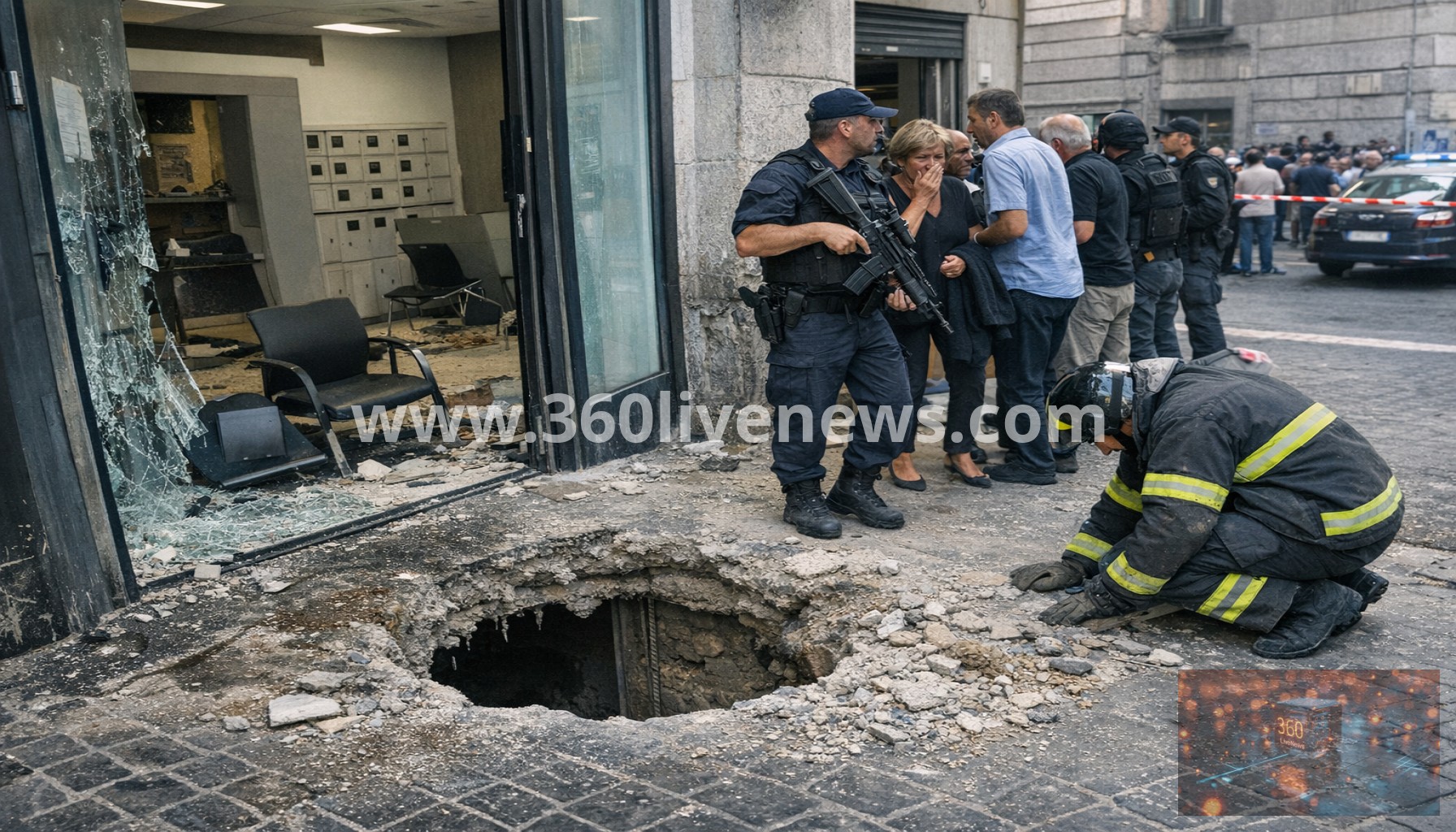 Hostage situation and underground bank robbery in Naples