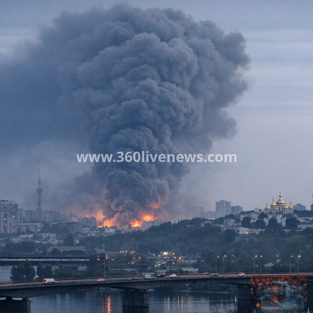 Kyiv under heavy Russian attack as fires break out across city