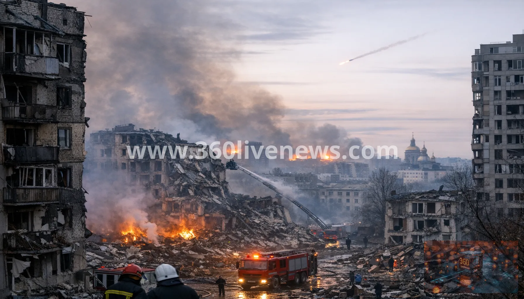Russian overnight drone and missile barrage hits multiple Ukrainian cities