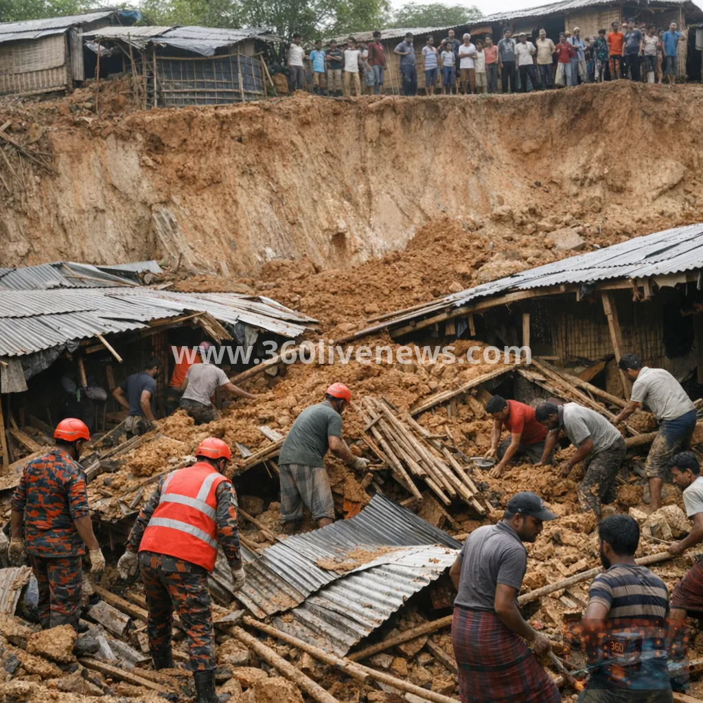 Eight killed as landslide hits girls' school in Bangladesh refugee camp