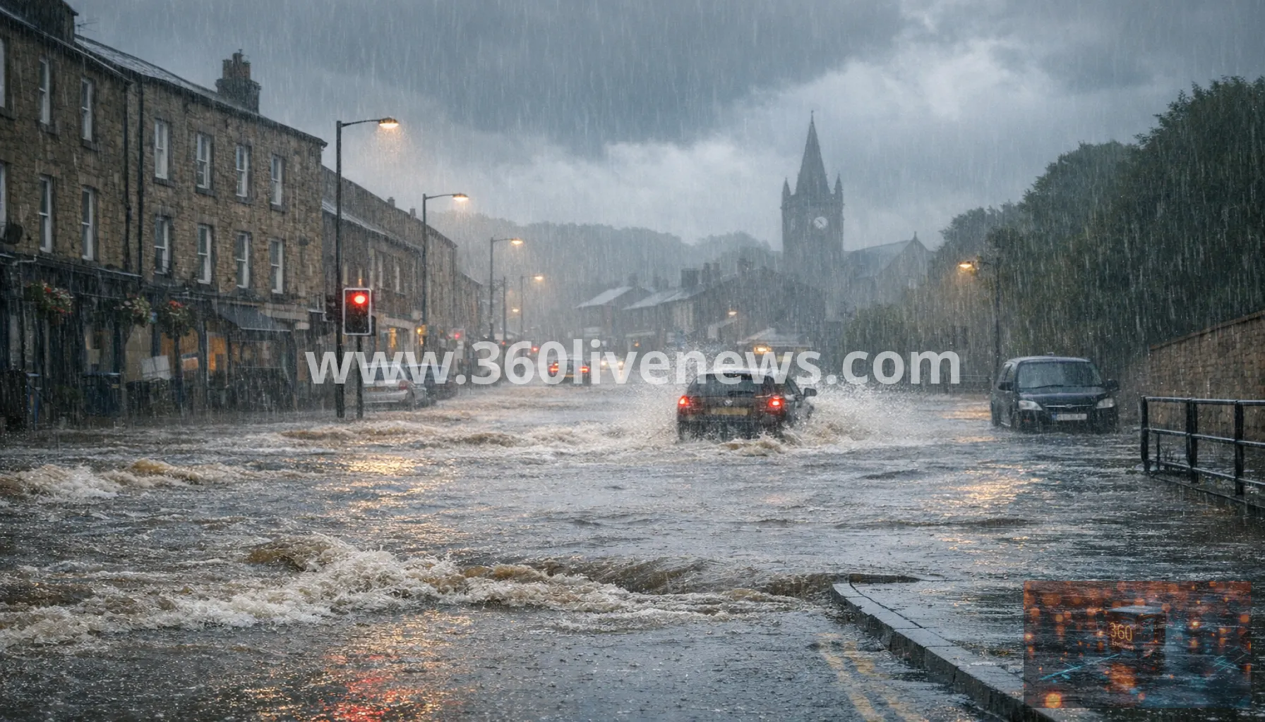 Heavy rain and thunderstorms trigger flash-flooding fears across the UK