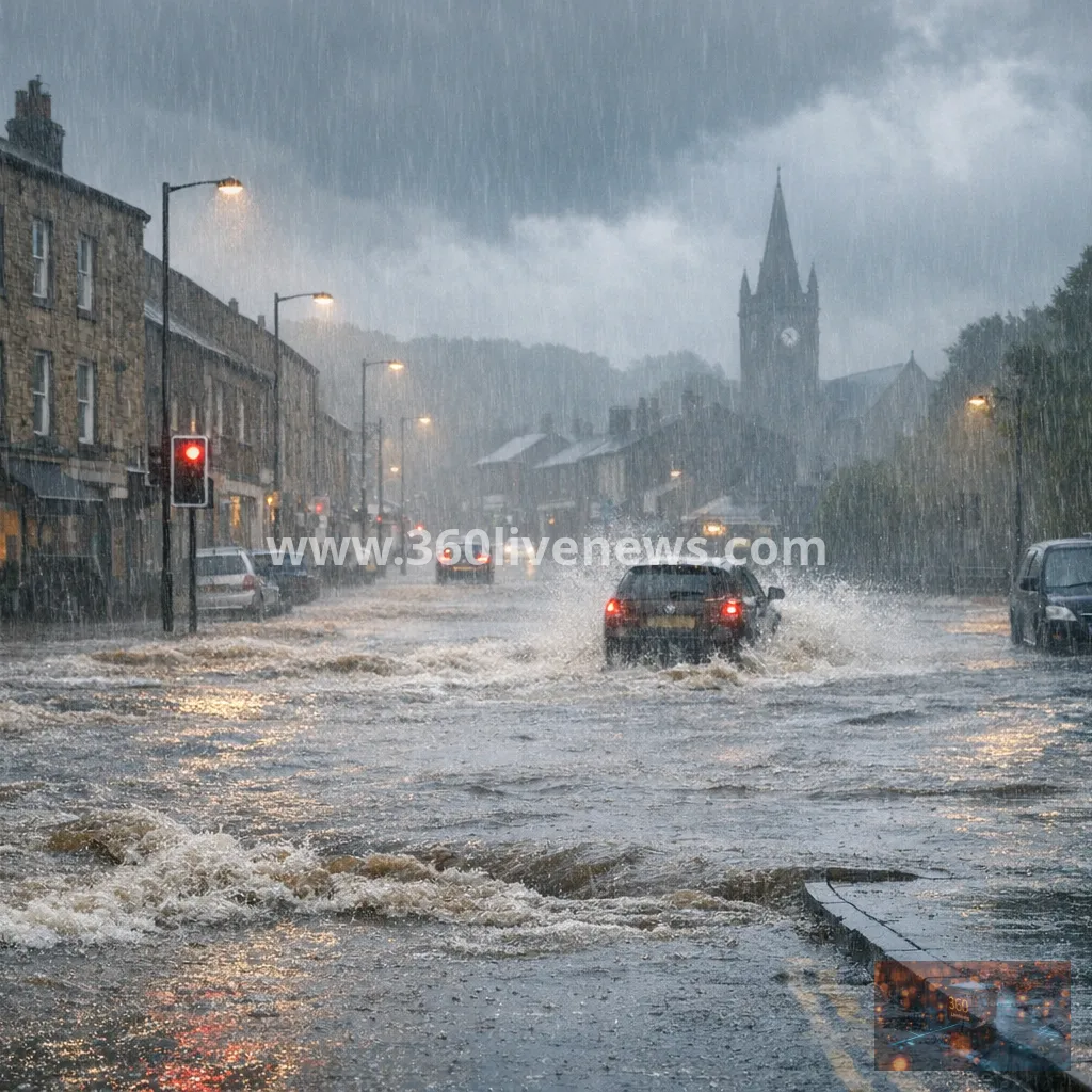 Heavy rain and thunderstorms trigger flash-flooding fears across the UK