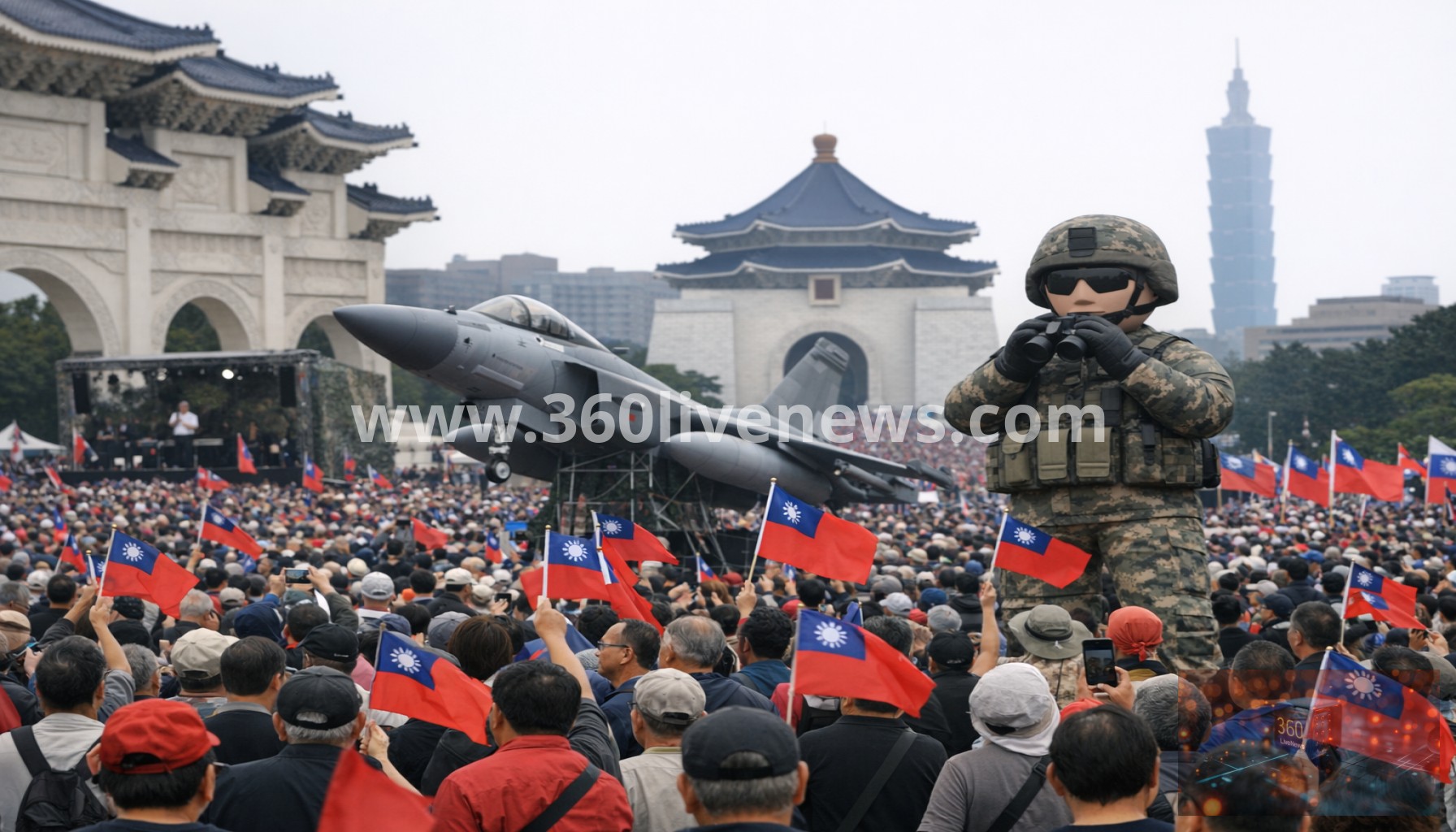 Thousands rally in Taipei for higher defence spending amid China tensions