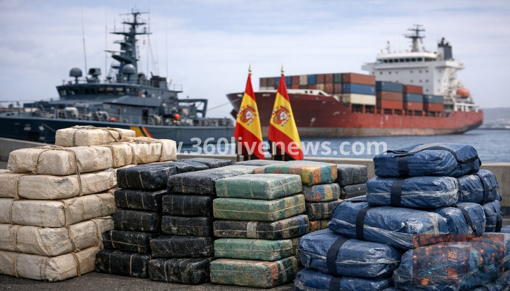 Spain seizes record cocaine haul from freighter off Canary Islands
