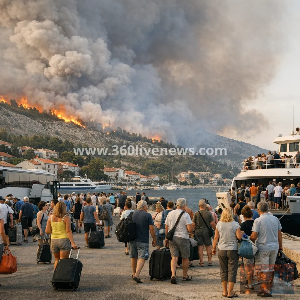 Wildfire forces evacuation of about 1,000 people on Croatia's coast
