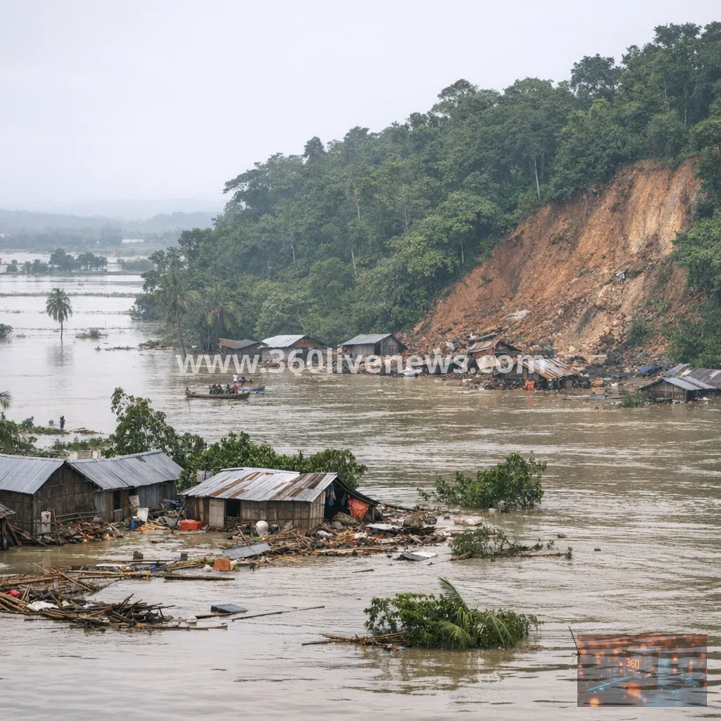 Bangladesh floods and landslides kill at least 50 as millions remain stranded