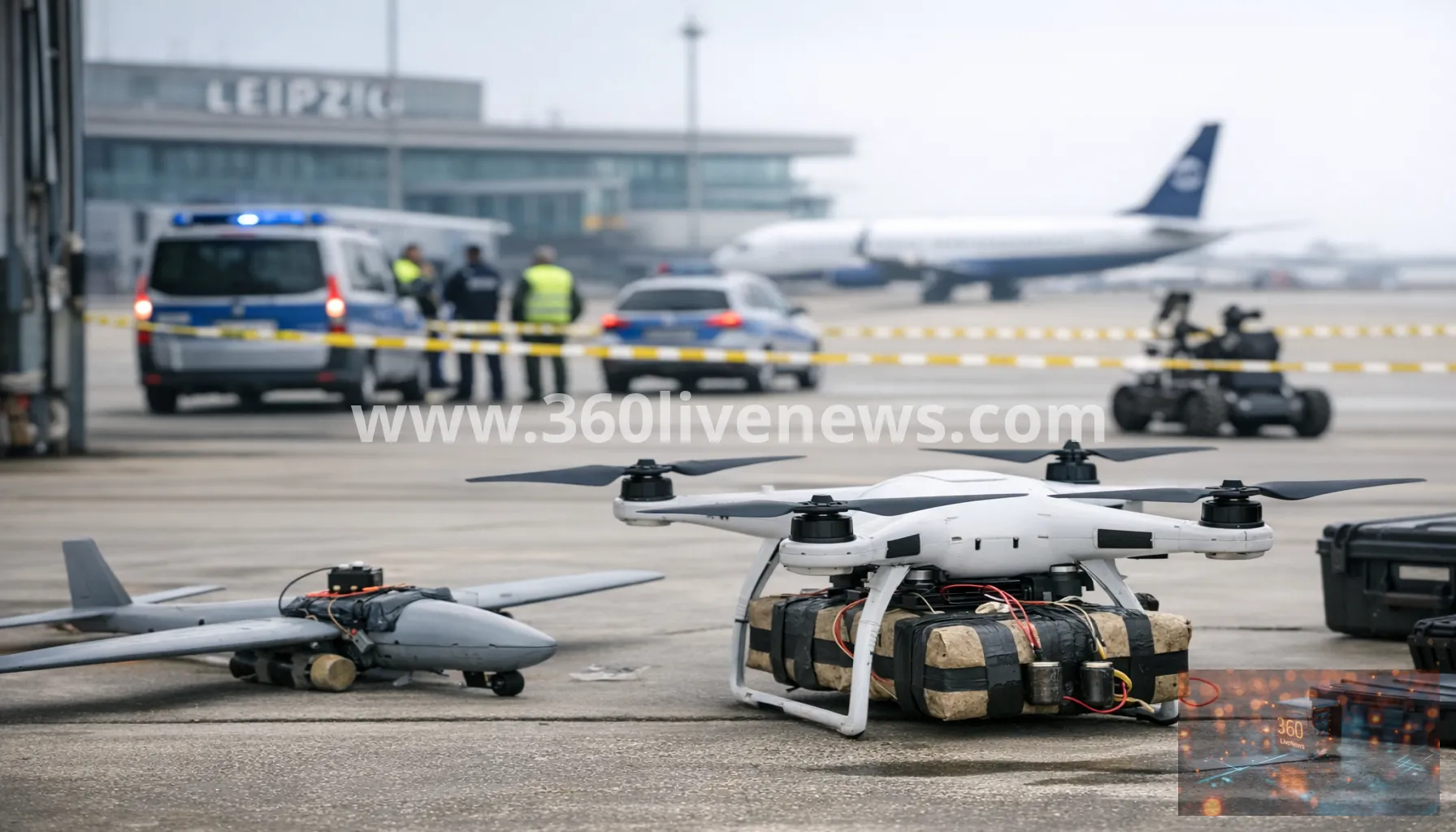 Explosive-laden drones found at Leipzig Airport in suspected Russian hybrid attack