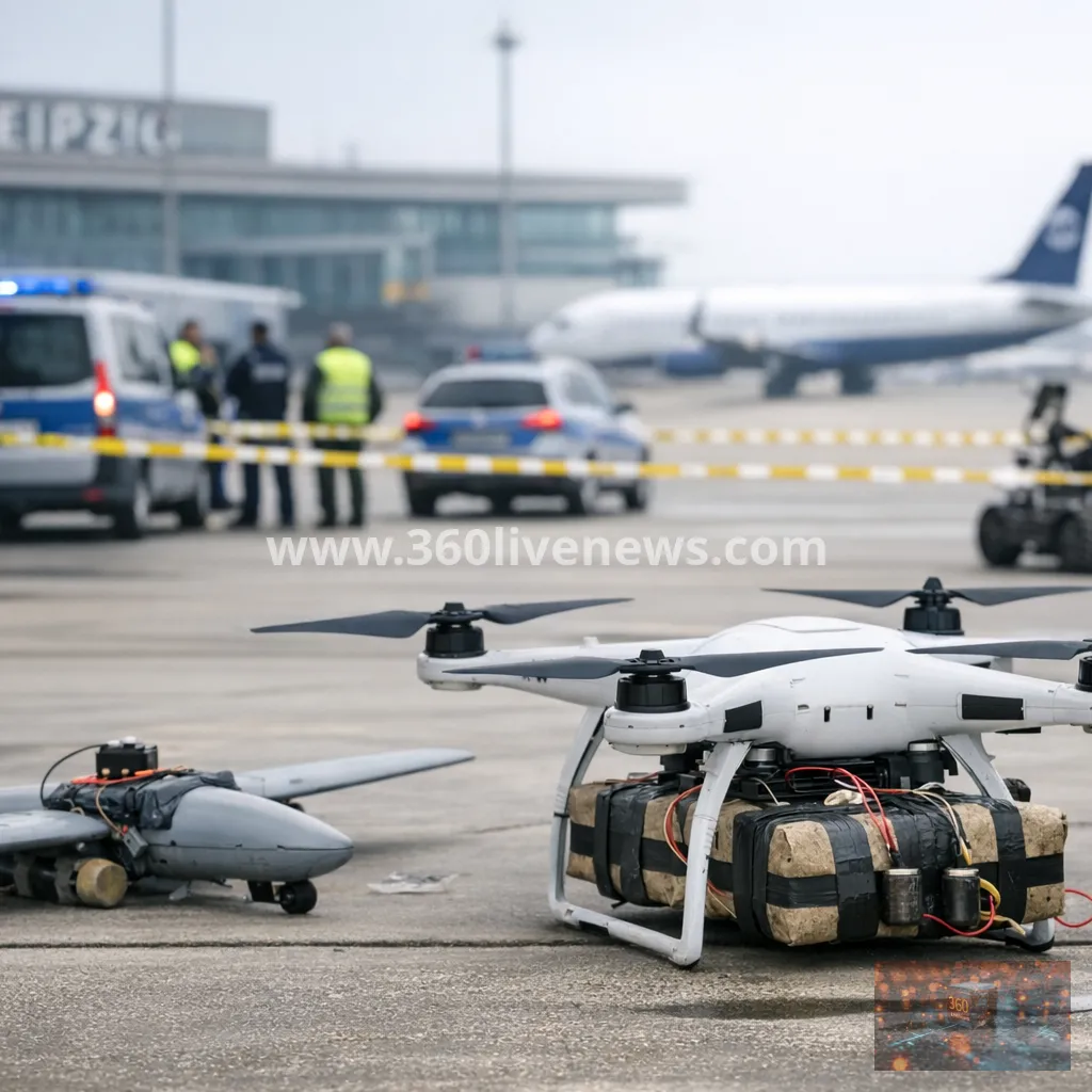 Explosive-laden drones found at Leipzig Airport in suspected Russian hybrid attack
