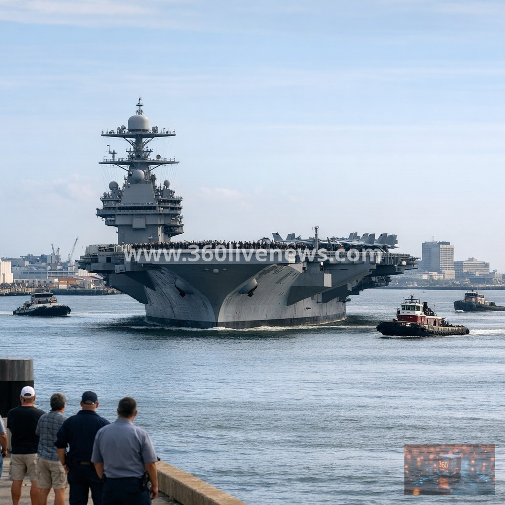 USS Gerald R. Ford to return to Norfolk after nearly year at sea