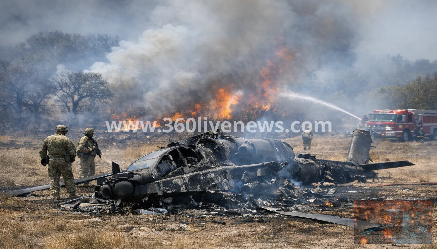 US Army Apache helicopter crashes near Fort Hood, killing two and sparking wildfire