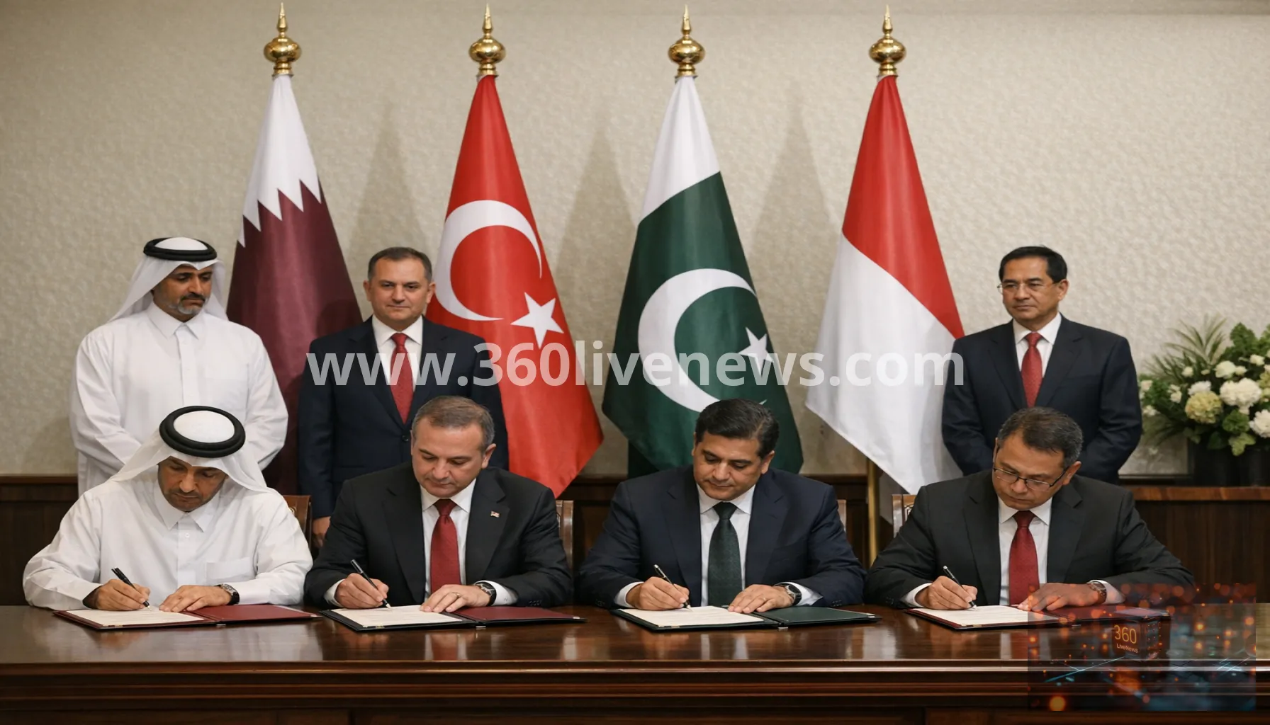 Qatar, Turkiye, Pakistan and Indonesia sign defence industry cooperation deal in Doha