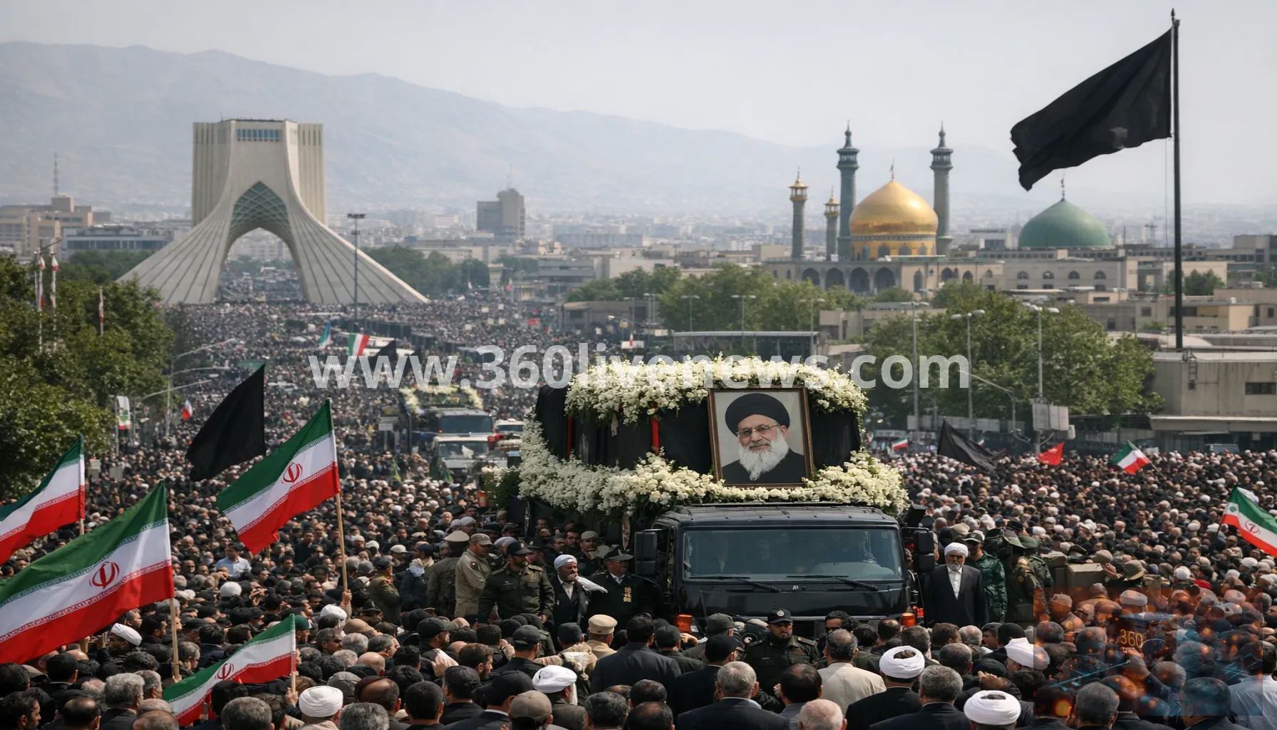 Iran stages major funeral procession for Ayatollah Ali Khamenei in Tehran