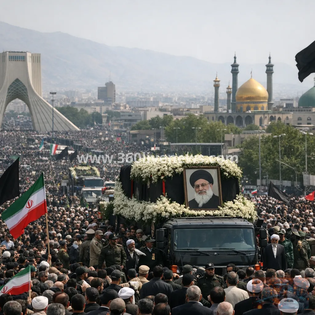 Iran stages major funeral procession for Ayatollah Ali Khamenei in Tehran