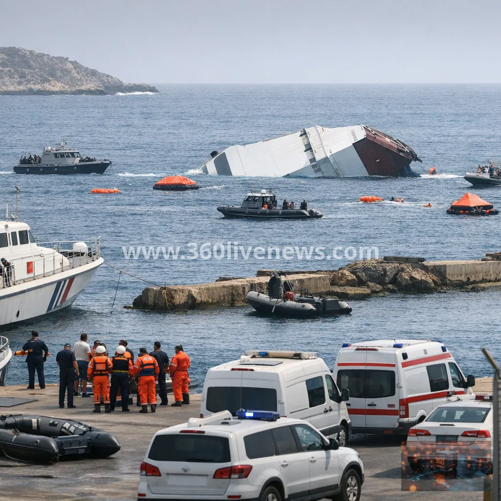 Ferry capsizes off northern Cyprus, leaving at least eight dead and crew arrested